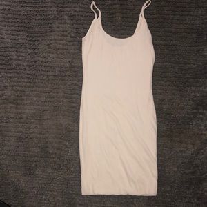 Ribbed white bodycon dress
